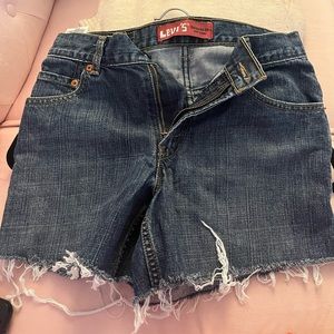 2 pairs Vintage Levi cut off shorts